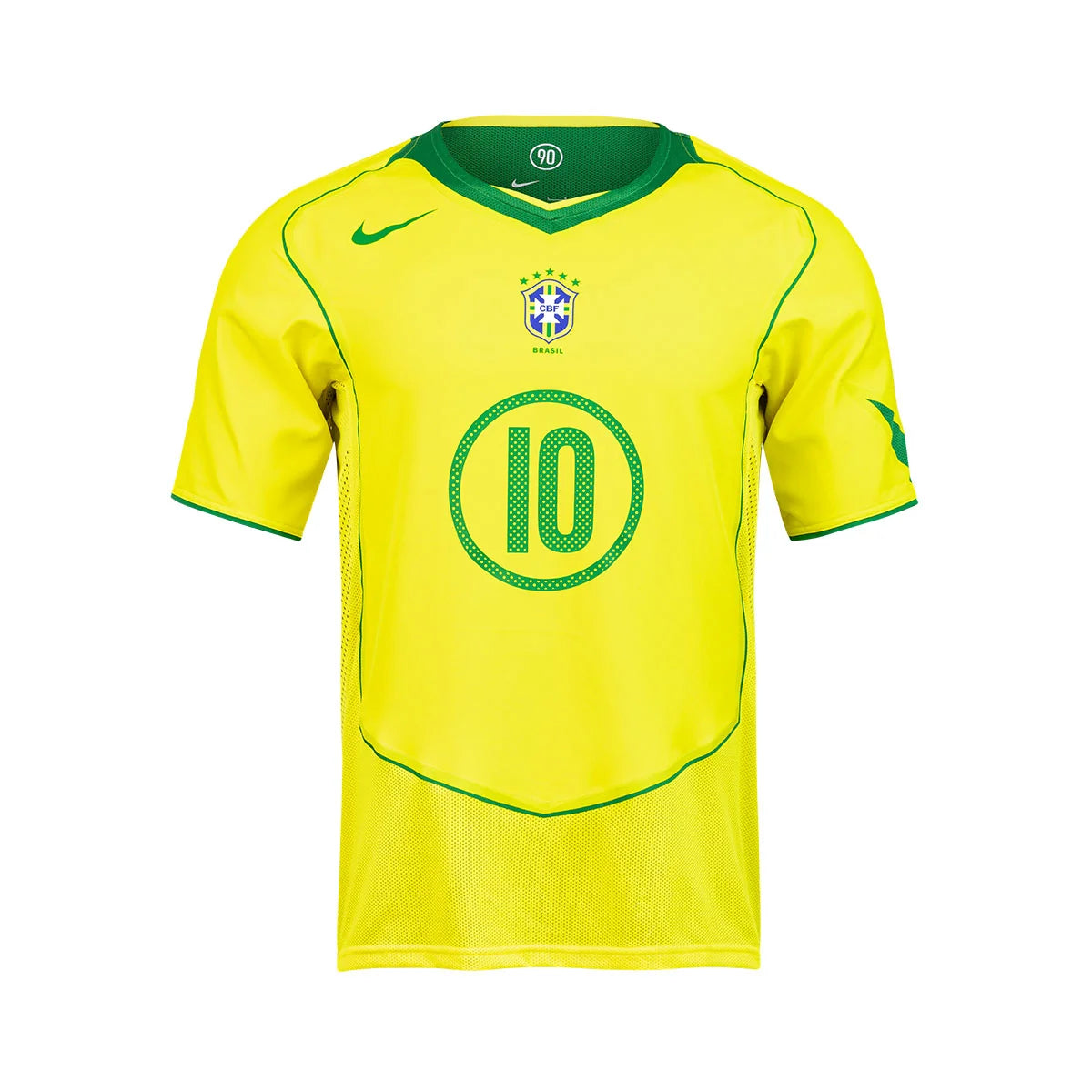 Brazil 2004 Reissue Home Kit with RONALDINHO 10 (Delivery in 2 Weeks)