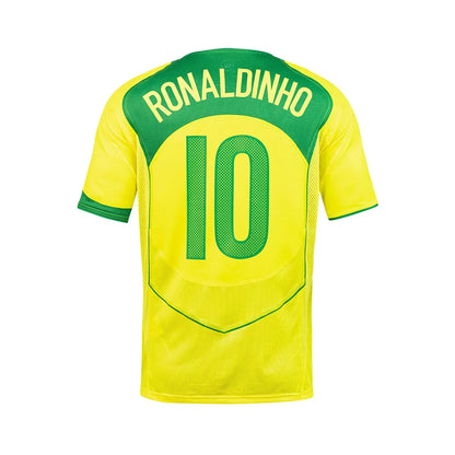 Brazil 2004 Reissue Home Kit with RONALDINHO 10 (Delivery in 2 Weeks)
